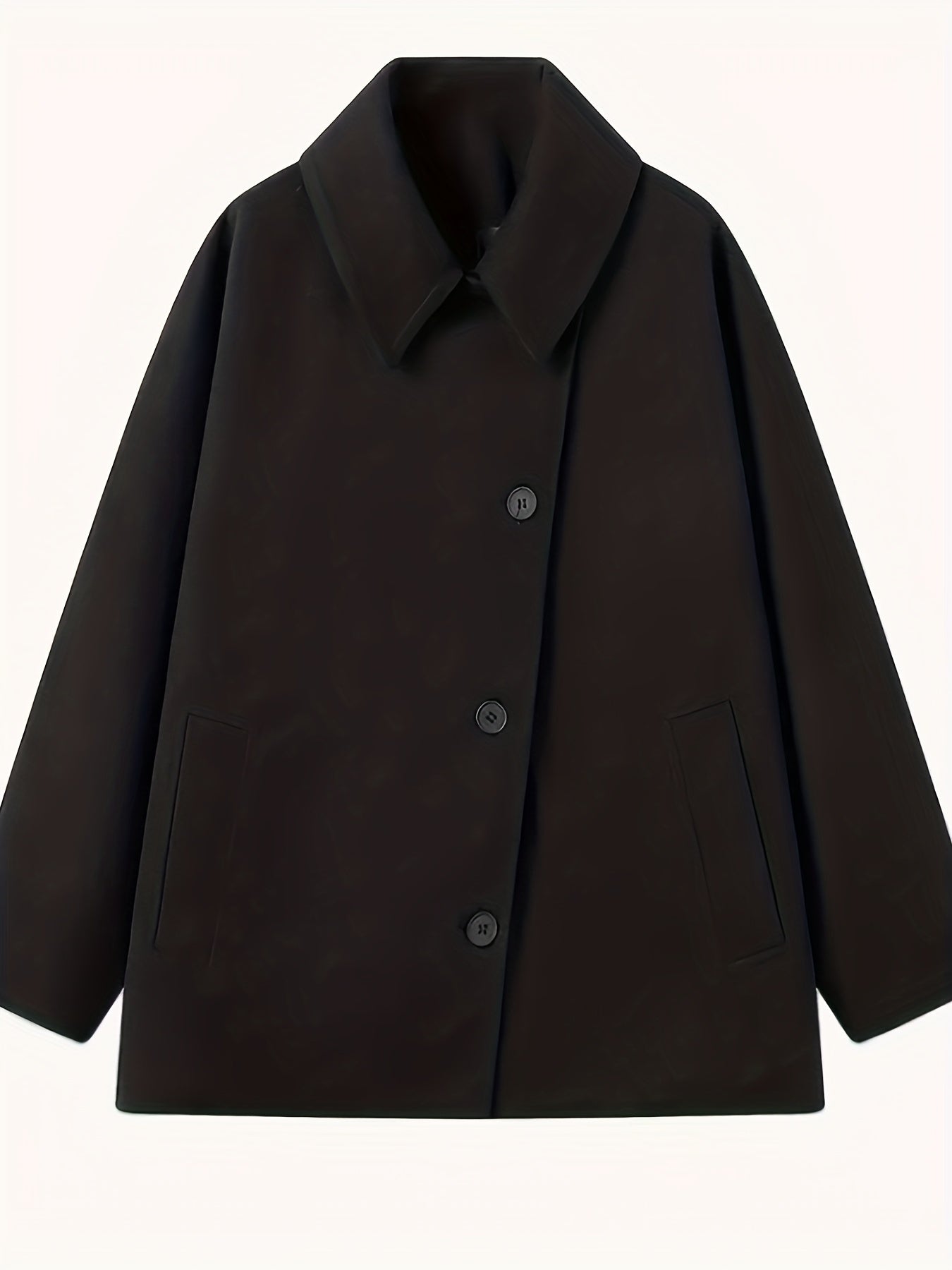 Elegante H-Lijn Wintermantel – Batwing Mouwen & Flared Zoom