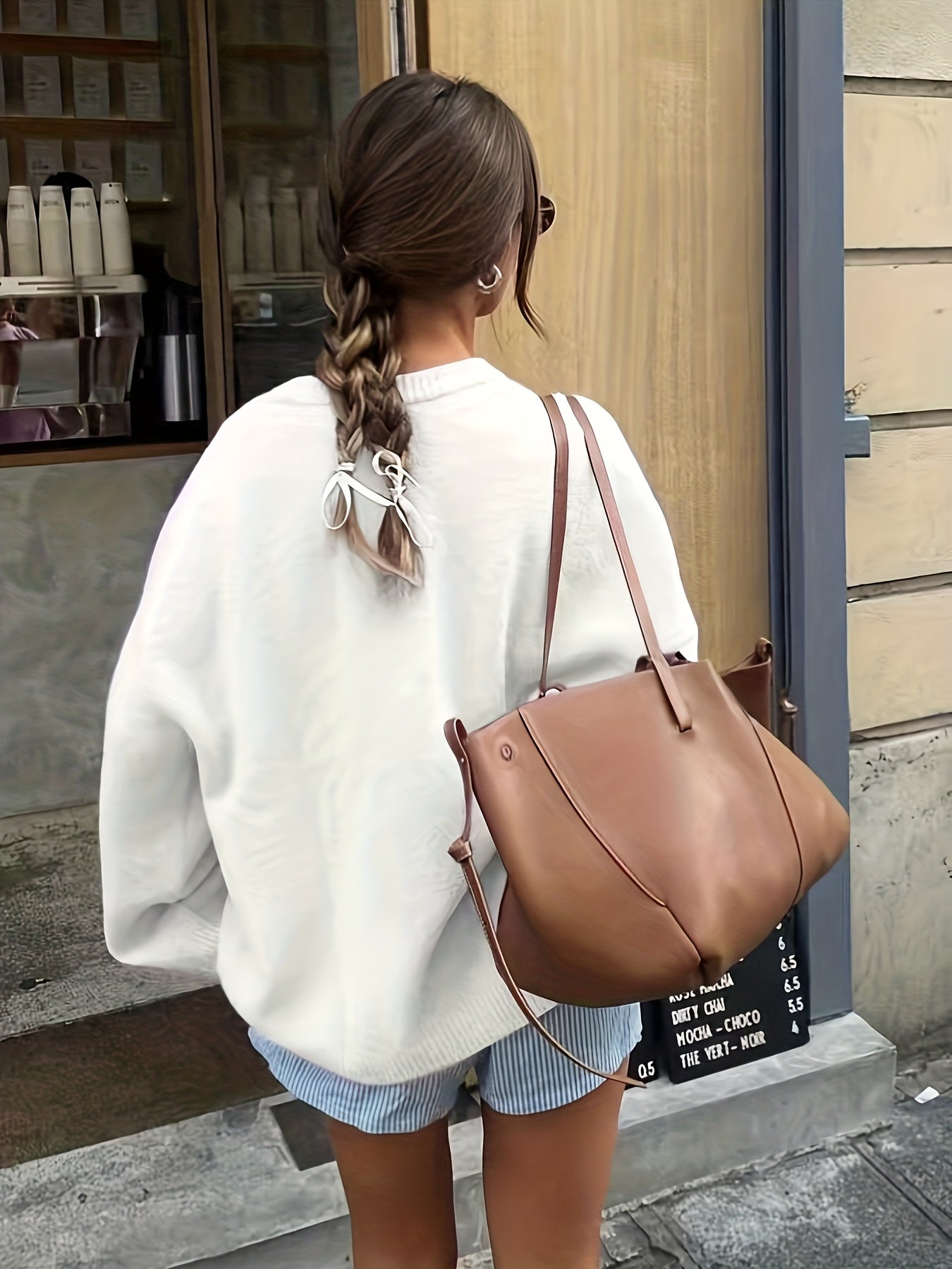 Elegante Off-Shoulder Trui – Zachte Col & Ribbeldetails