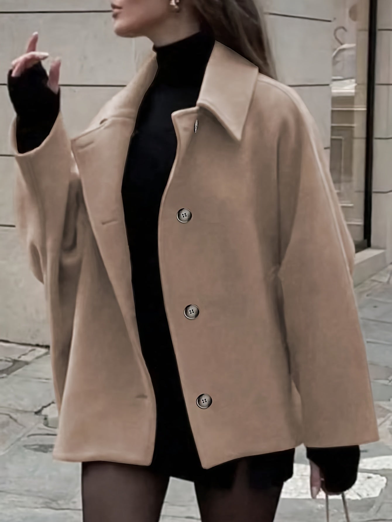 Elegante Damesjas Lange Lengte - Losse Pasvorm Herfst & Winter