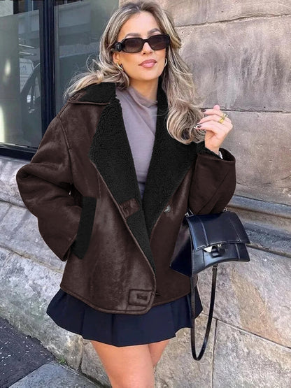 Luxe Faux Fur Mantel – Reverskraag & Perfecte Pasvorm