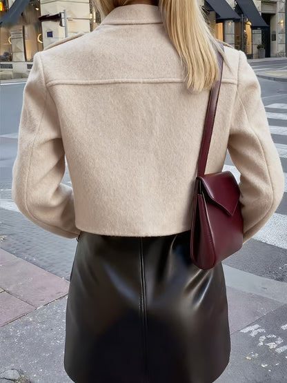 Elegante Getailleerde Damesjas – Knoopsluiting & Structured Fit