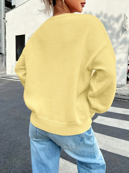 Elegante Off-Shoulder Trui – Zachte Col & Ribbeldetails