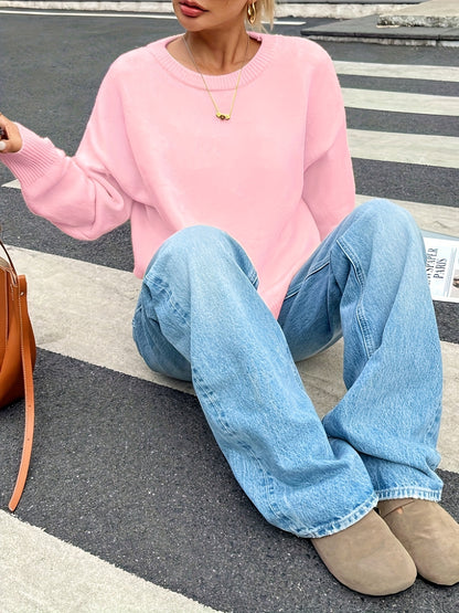 Elegante Off-Shoulder Trui – Zachte Col & Ribbeldetails