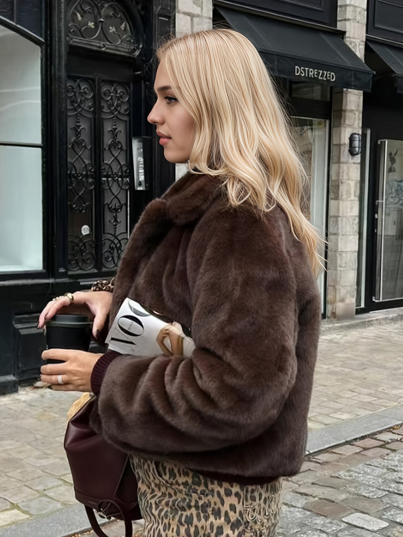 Elegante Dames Teddyjas met Contrasterende Kraag