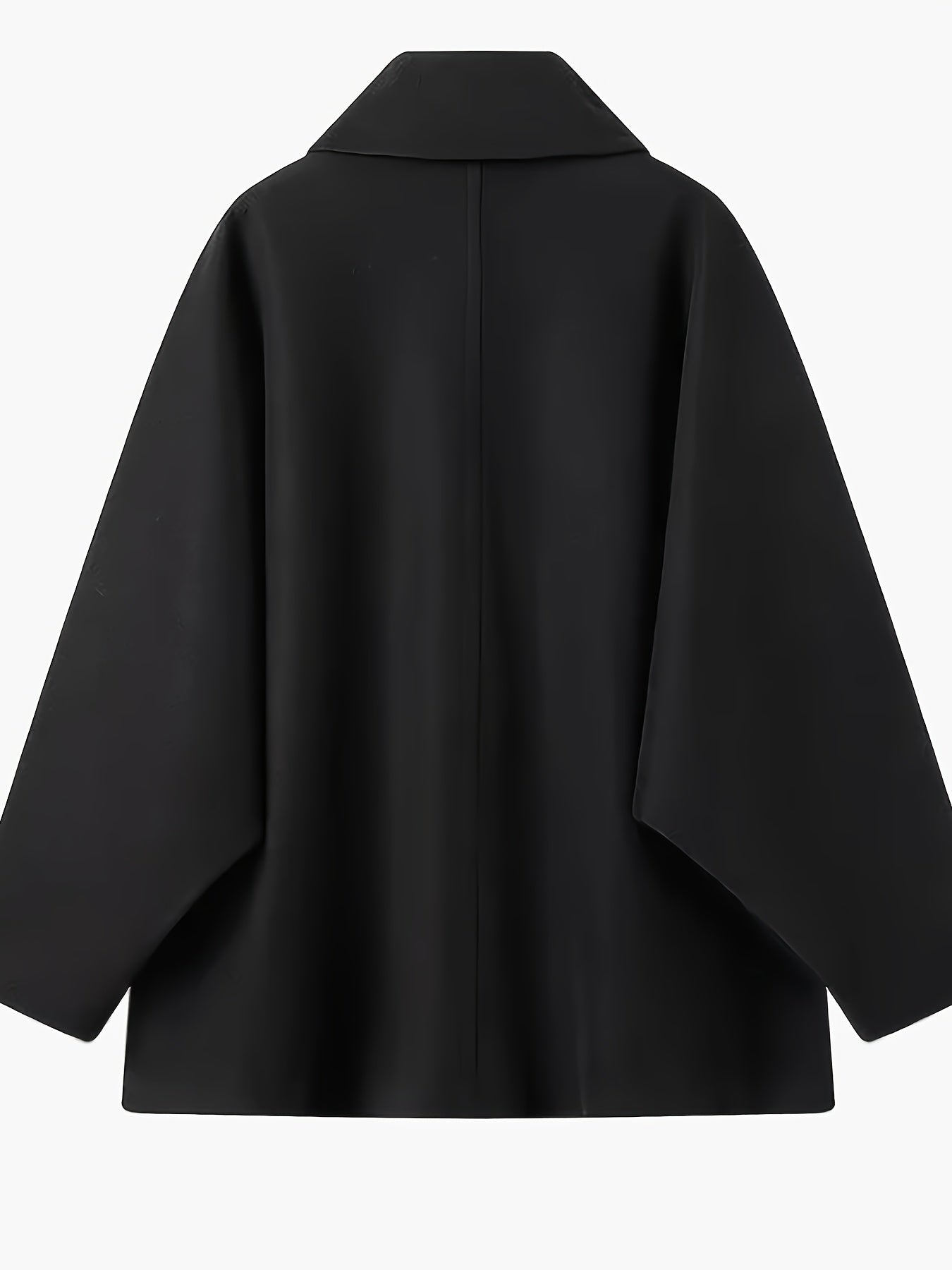 Elegante H-Lijn Wintermantel – Batwing Mouwen & Flared Zoom