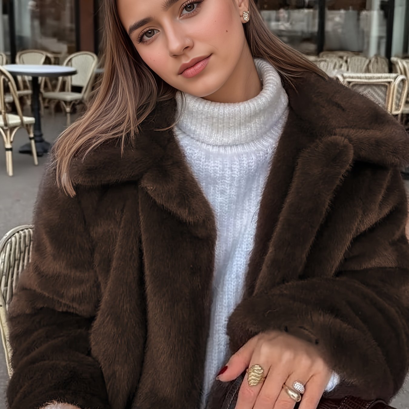 Elegante Dames Teddyjas met Contrasterende Kraag