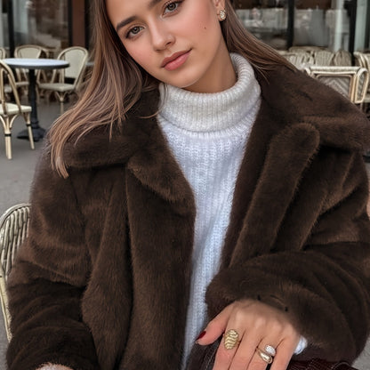 Elegante Dames Teddyjas met Contrasterende Kraag