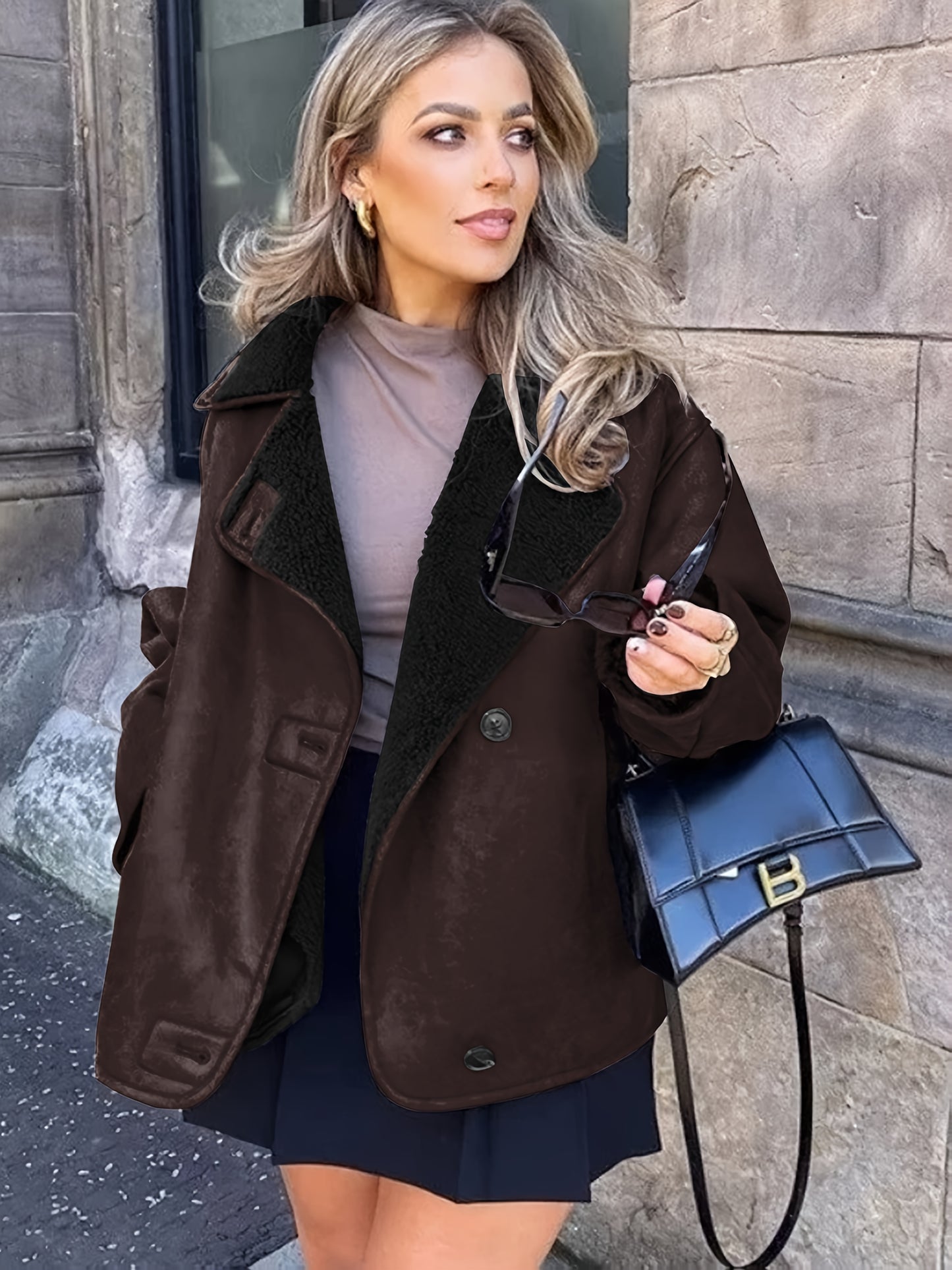 Luxe Faux Fur Mantel – Reverskraag & Perfecte Pasvorm