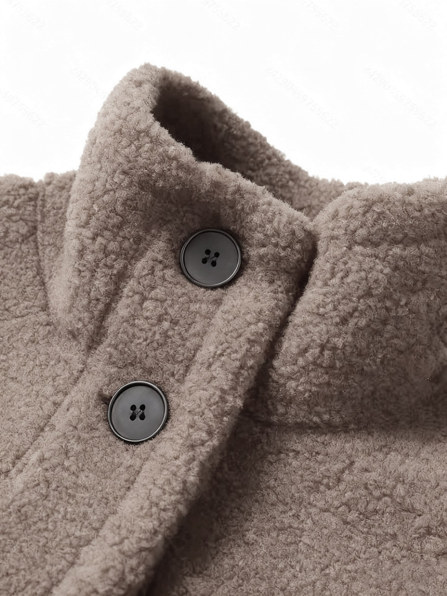 Warm Dames Teddyjas met Hoge Kraag