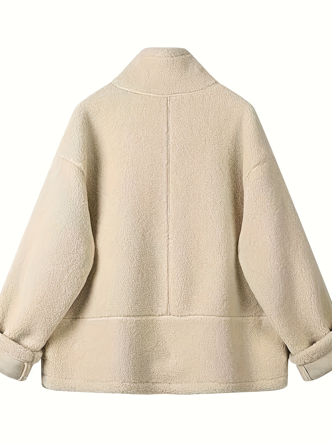 Warm Dames Teddyjas met Hoge Kraag