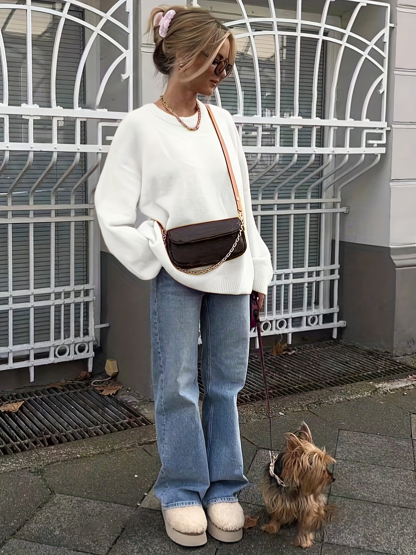 Elegante Off-Shoulder Trui – Zachte Col & Ribbeldetails