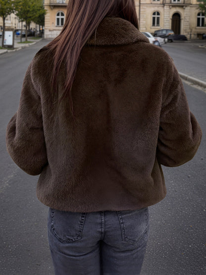 Elegante Dames Teddyjas met Contrasterende Kraag