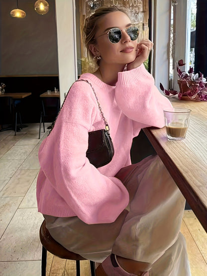 Elegante Off-Shoulder Trui – Zachte Col & Ribbeldetails