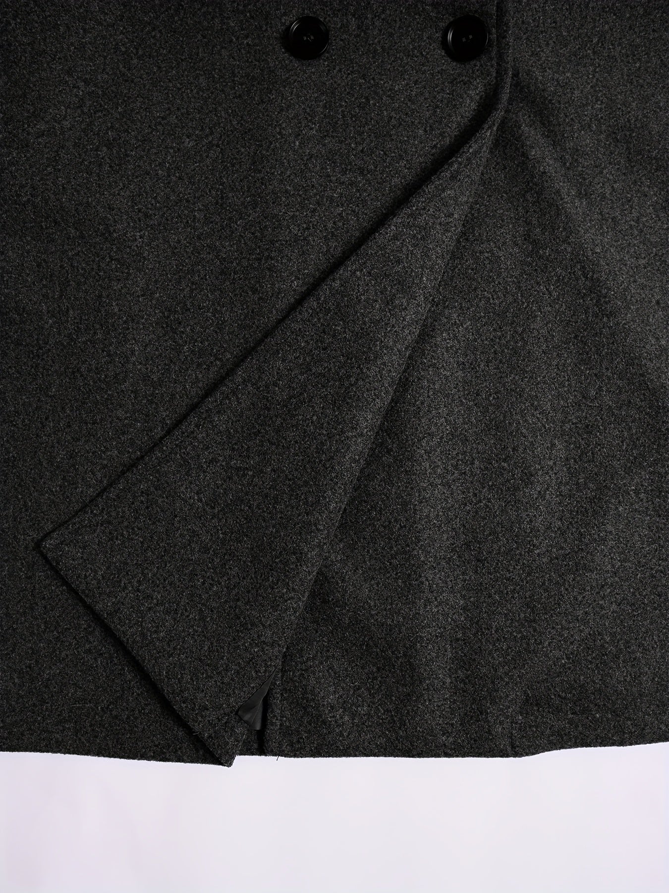 Maxi Lange Dames Mantel met Dubbele Knopen