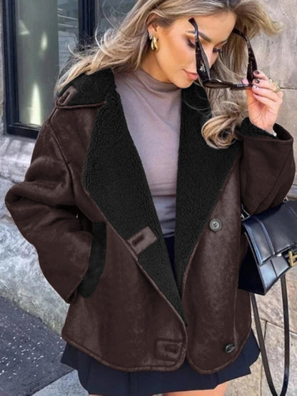 Luxe Faux Fur Mantel – Reverskraag & Perfecte Pasvorm