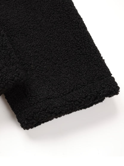 Warm Dames Teddyjas met Hoge Kraag