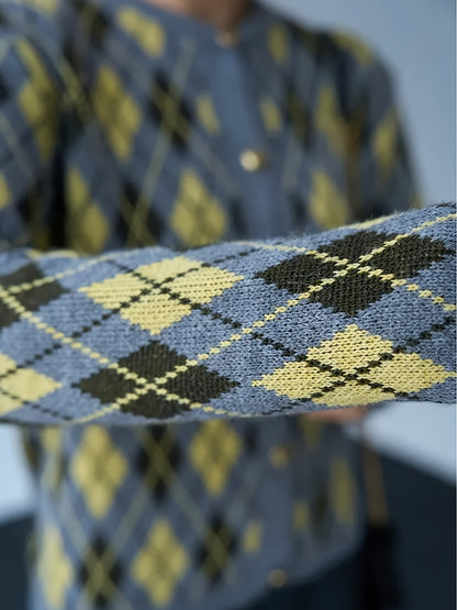 Koreaanse Damespullover Kleurblokken Y2K Stijl - Herfst & Winter 2025