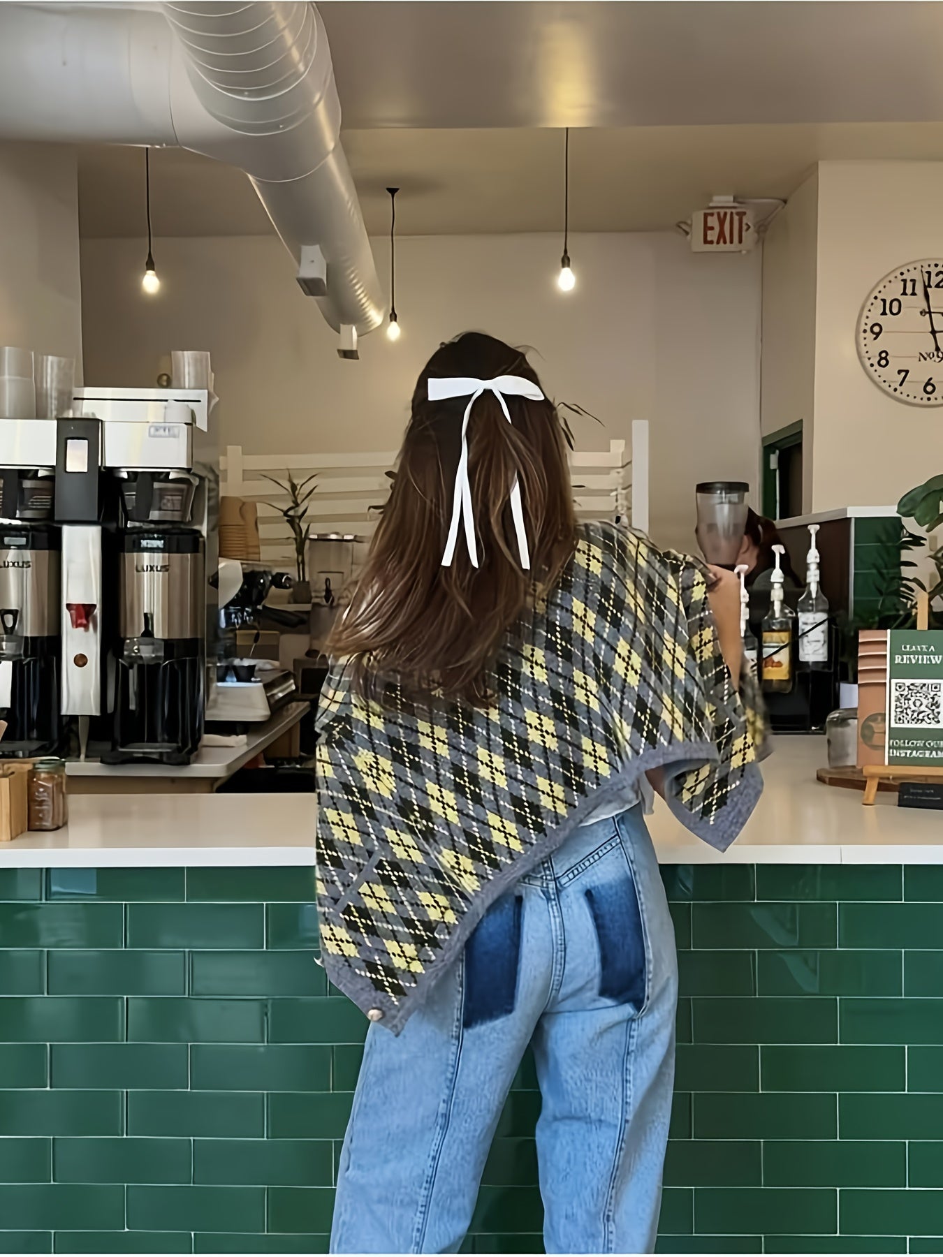 Koreaanse Damespullover Kleurblokken Y2K Stijl - Herfst & Winter 2025