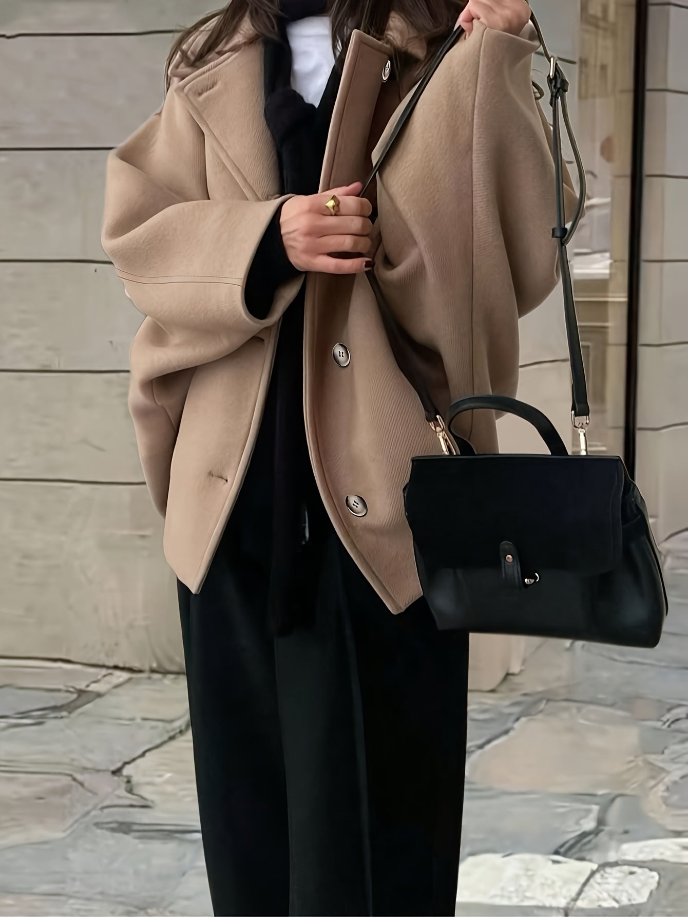 Elegante Damesjas Lange Lengte - Losse Pasvorm Herfst & Winter