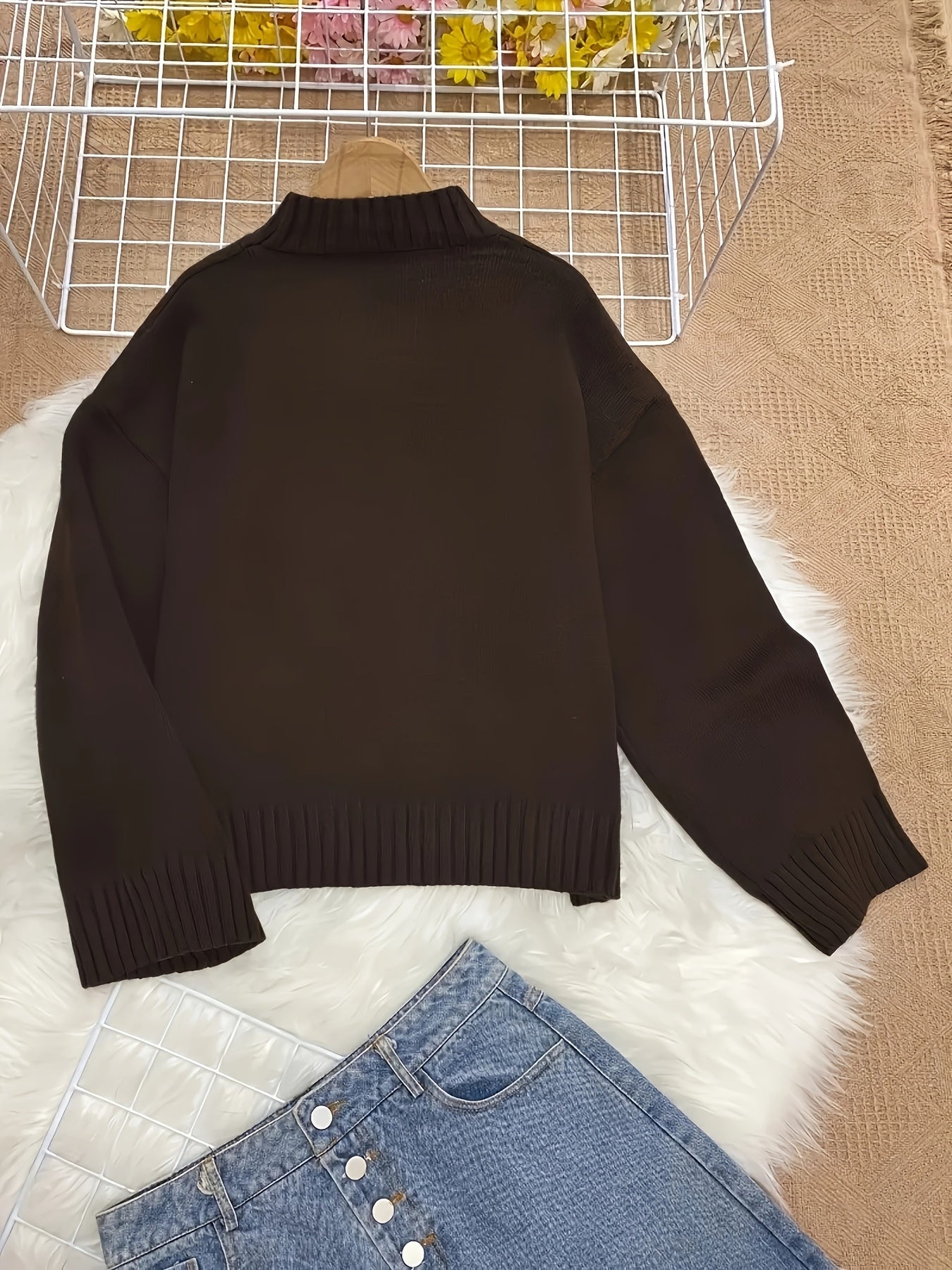 Zachte Ribbel Trui met Ronde Hals – Perfecte Basic voor Elke Dag