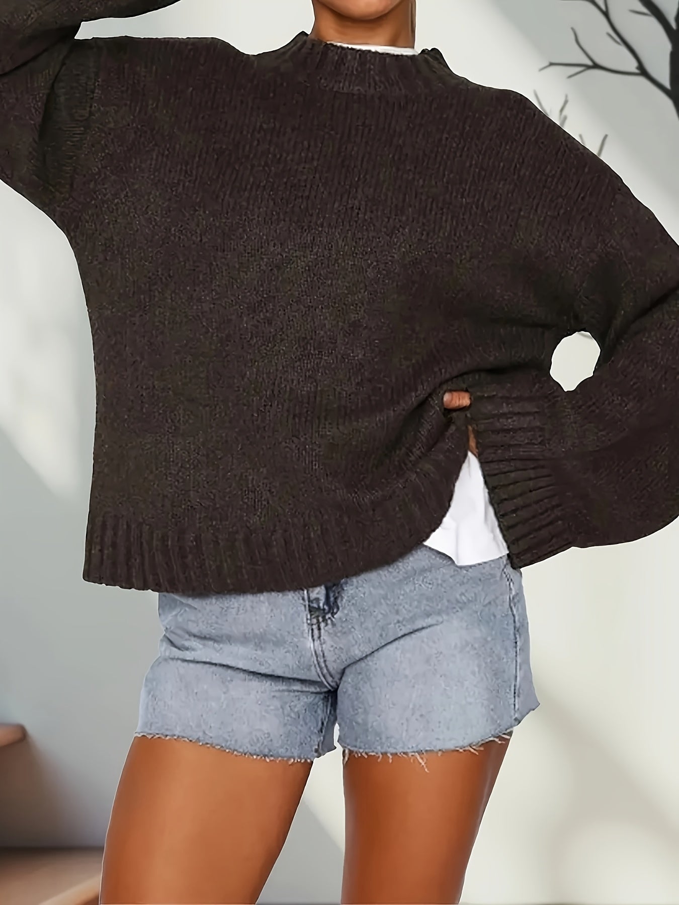 Zachte Ribbel Trui met Ronde Hals – Perfecte Basic voor Elke Dag