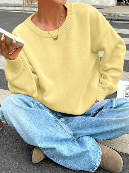 Elegante Off-Shoulder Trui – Zachte Col & Ribbeldetails