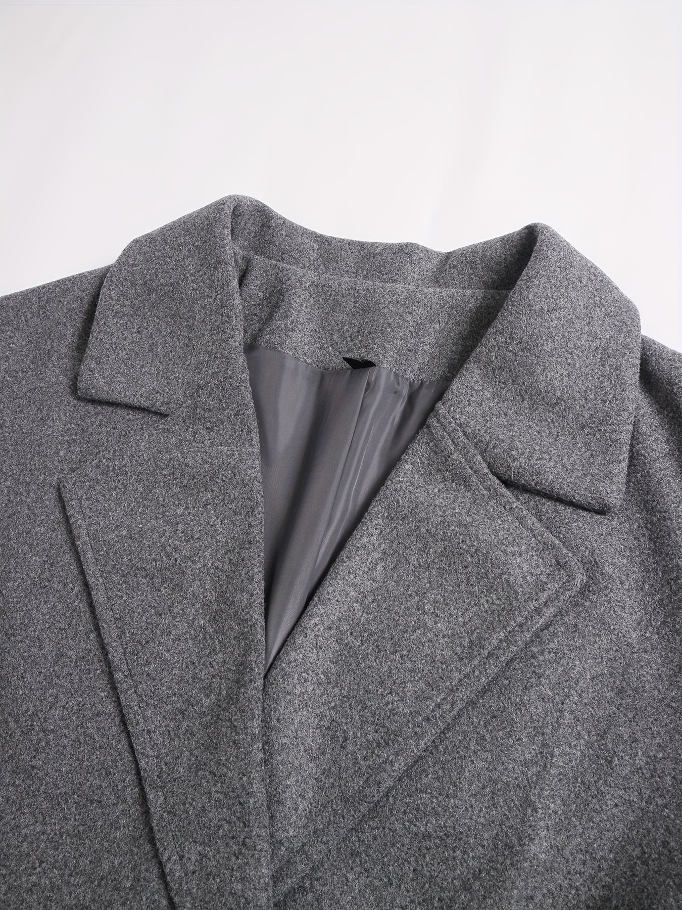 Maxi Lange Dames Mantel met Dubbele Knopen