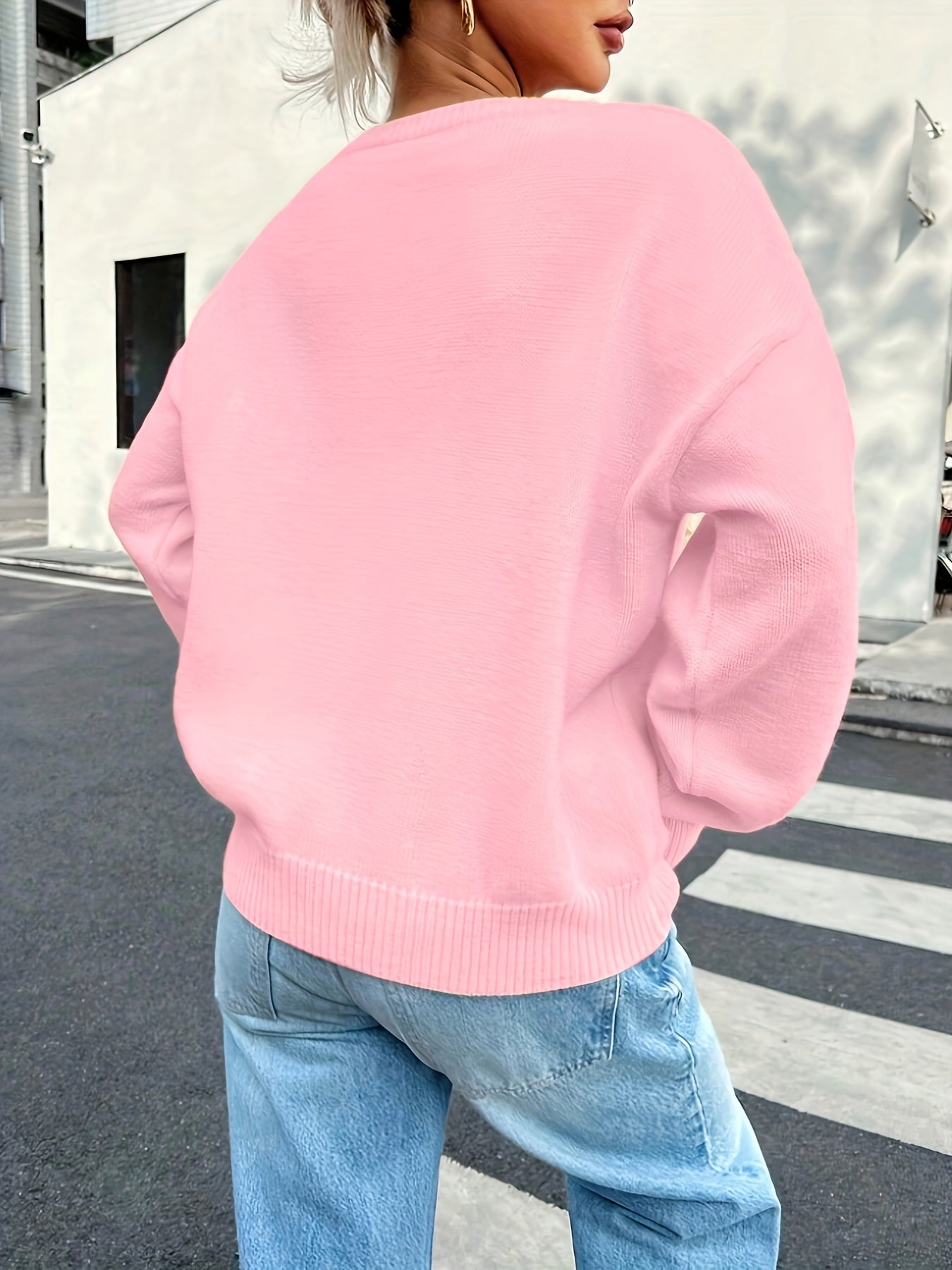 Elegante Off-Shoulder Trui – Zachte Col & Ribbeldetails