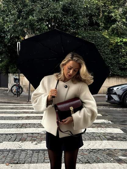 Witte Korte Herenblazer – Elegante Enkelknoop & Structured Fit