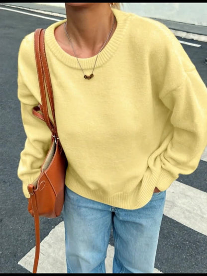 Elegante Off-Shoulder Trui – Zachte Col & Ribbeldetails