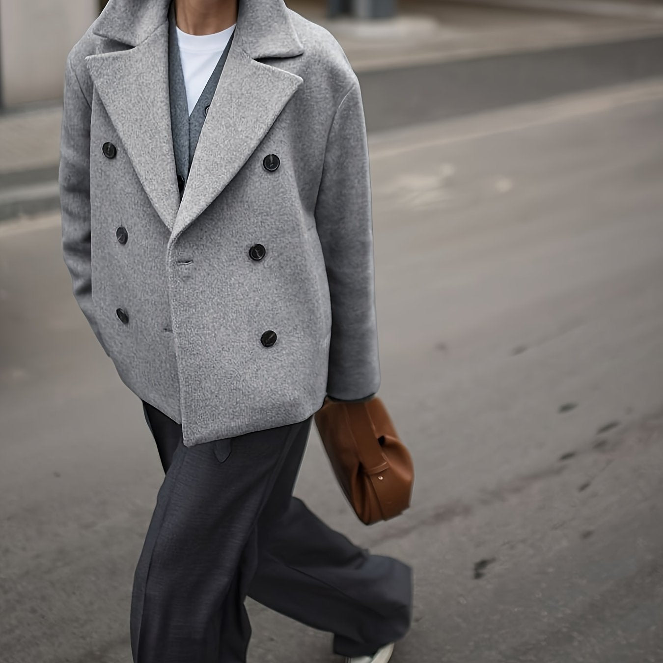 Elegante Dames Winterjas met Dubbele Knopen – Kort & Stijlvol